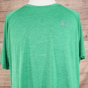 Under Armour Shirt Mens 2XL Green HeatGear Loose Fit Athletic Training Tee